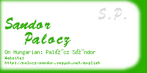 sandor palocz business card